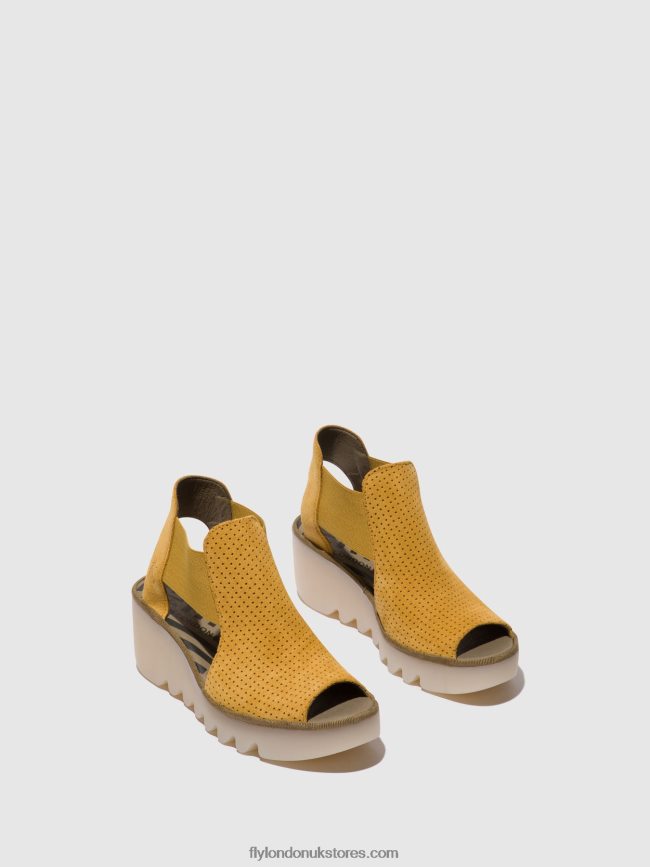 Elasticated Sandals BIGA412 Women Fly London 4V24RT481 HONEY
