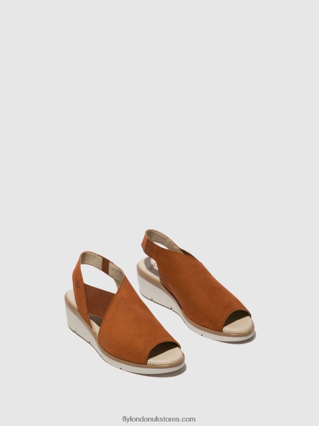 Elasticated Sandals NILY940 Women Fly London 4V24RT475 TAN