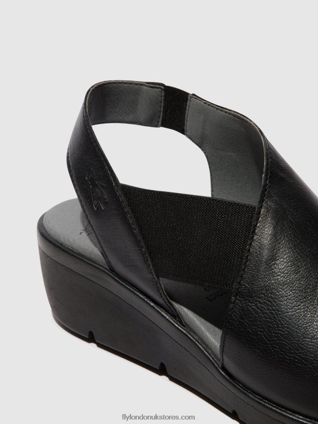 Elasticated Sandals NILY940 Women Fly London 4V24RT482 BLACK