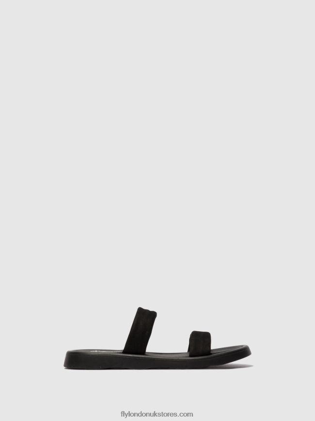 Flat Sandals TAJA872 Women Fly London 4V24RT554 BLACK