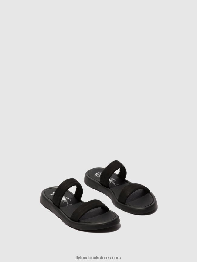 Flat Sandals TAJA872 Women Fly London 4V24RT554 BLACK