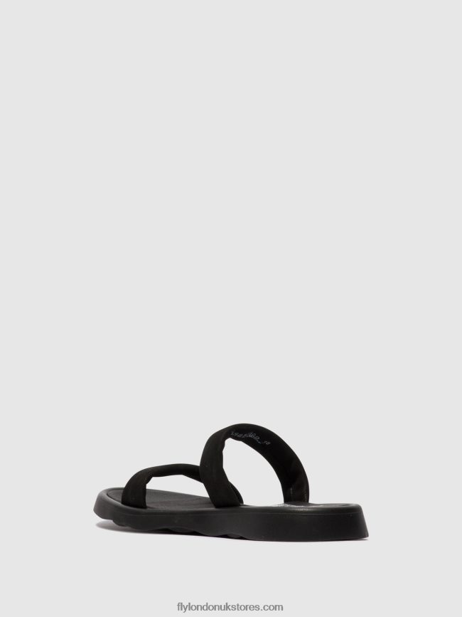 Flat Sandals TAJA872 Women Fly London 4V24RT554 BLACK