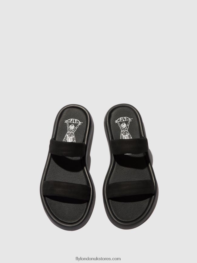 Flat Sandals TAJA872 Women Fly London 4V24RT554 BLACK