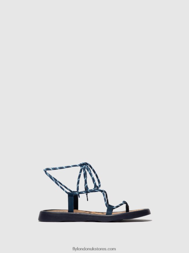 Lace-up Sandals TACE874 Women Fly London 4V24RT551 BLUE