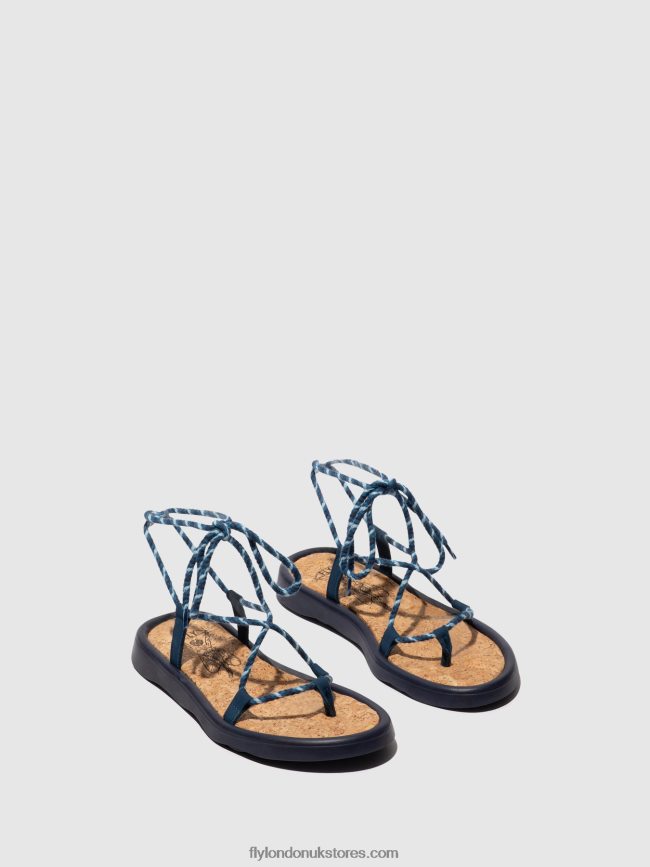 Lace-up Sandals TACE874 Women Fly London 4V24RT551 BLUE