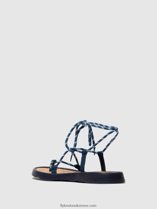 Lace-up Sandals TACE874 Women Fly London 4V24RT551 BLUE