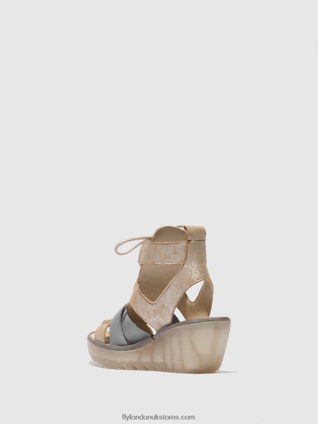 Lace-up Sandals YACA413 Women Fly London 4V24RT471 PEARL