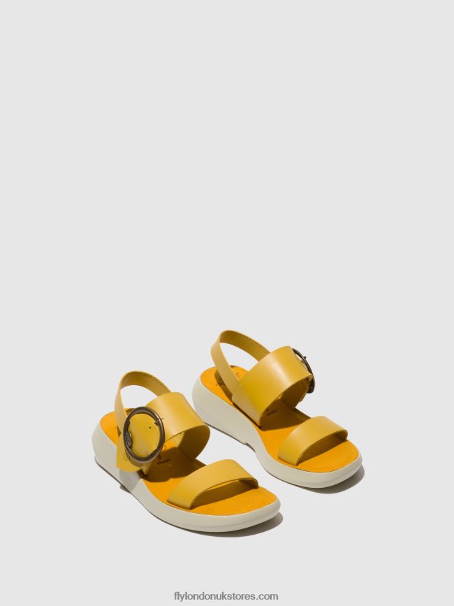 Sling-Back Sandals BANI739 Women Fly London 4V24RT469 MUSTARD