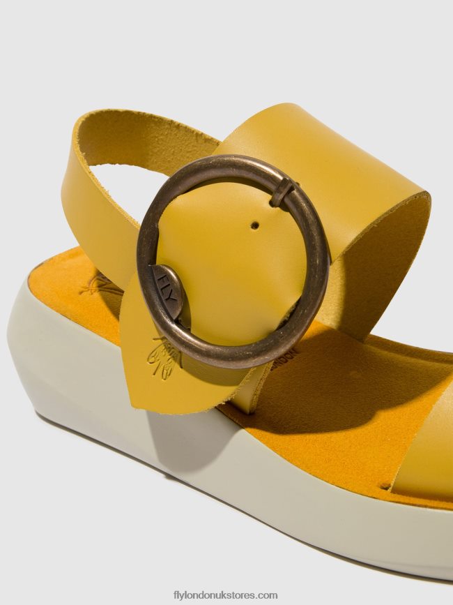 Sling-Back Sandals BANI739 Women Fly London 4V24RT469 MUSTARD