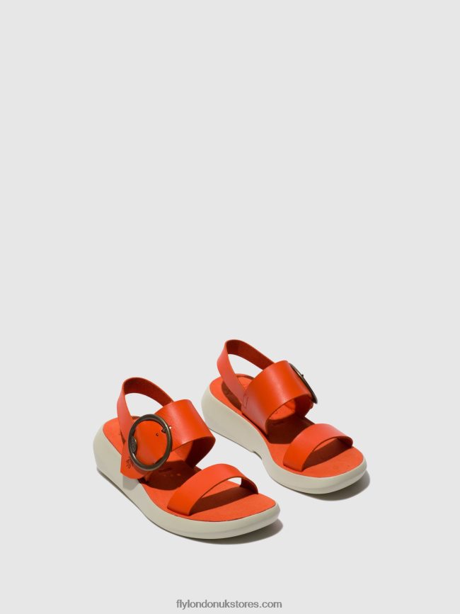 Sling-Back Sandals BANI739 Women Fly London 4V24RT587 CORAL