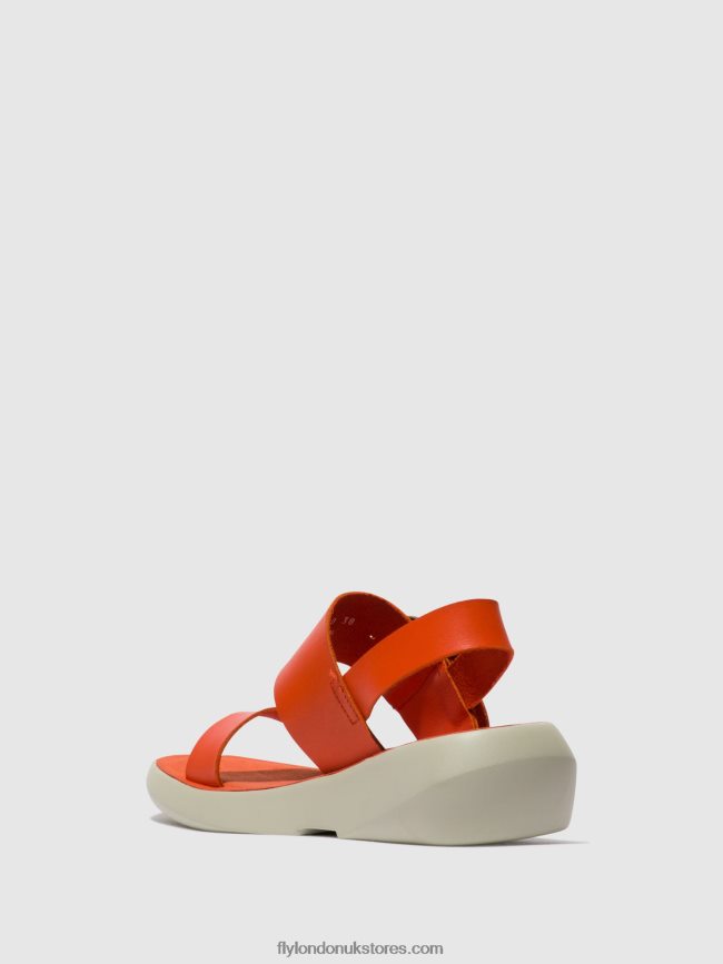 Sling-Back Sandals BANI739 Women Fly London 4V24RT587 CORAL