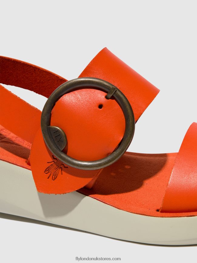 Sling-Back Sandals BANI739 Women Fly London 4V24RT587 CORAL