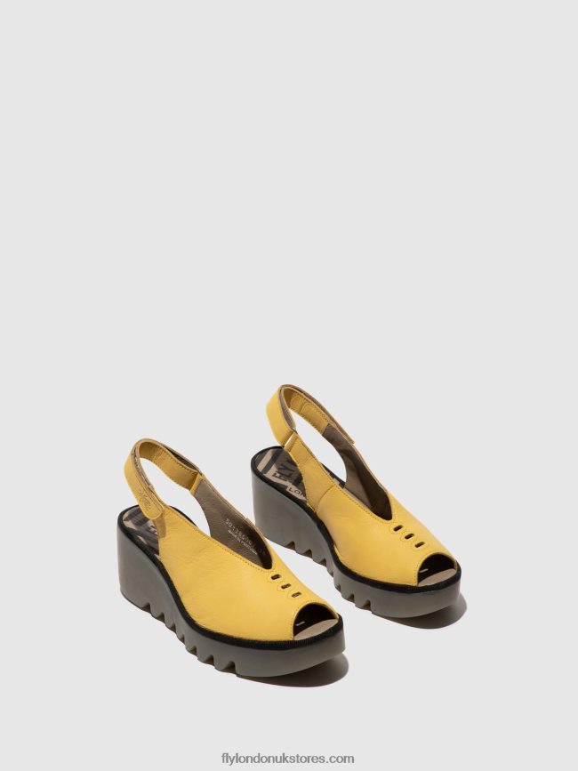 Sling-Back Sandals BAYE386 Women Fly London 4V24RT466 YELLOW