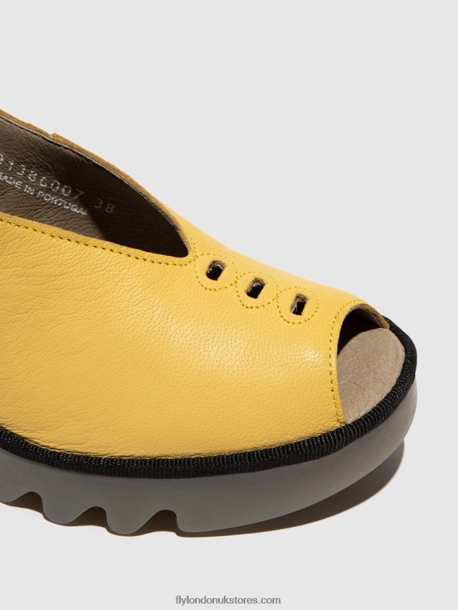 Sling-Back Sandals BAYE386 Women Fly London 4V24RT466 YELLOW