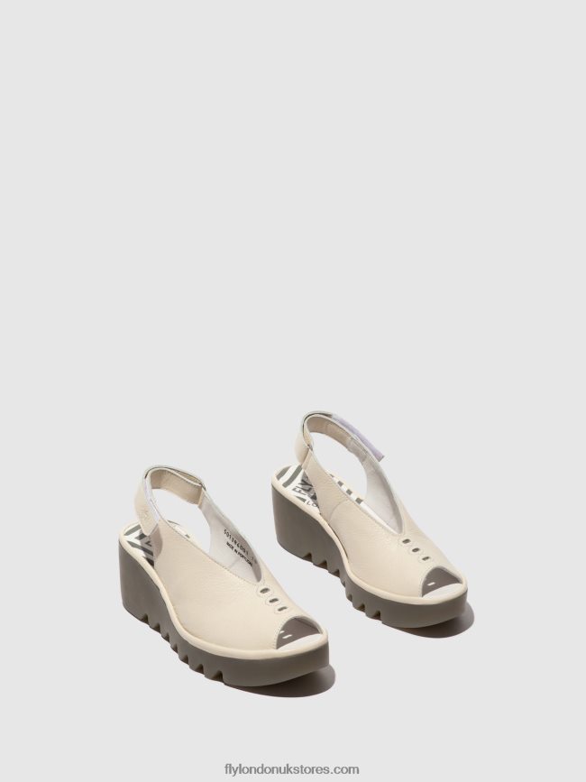 Sling-Back Sandals BAYE386 Women Fly London 4V24RT572 OFFWHITE