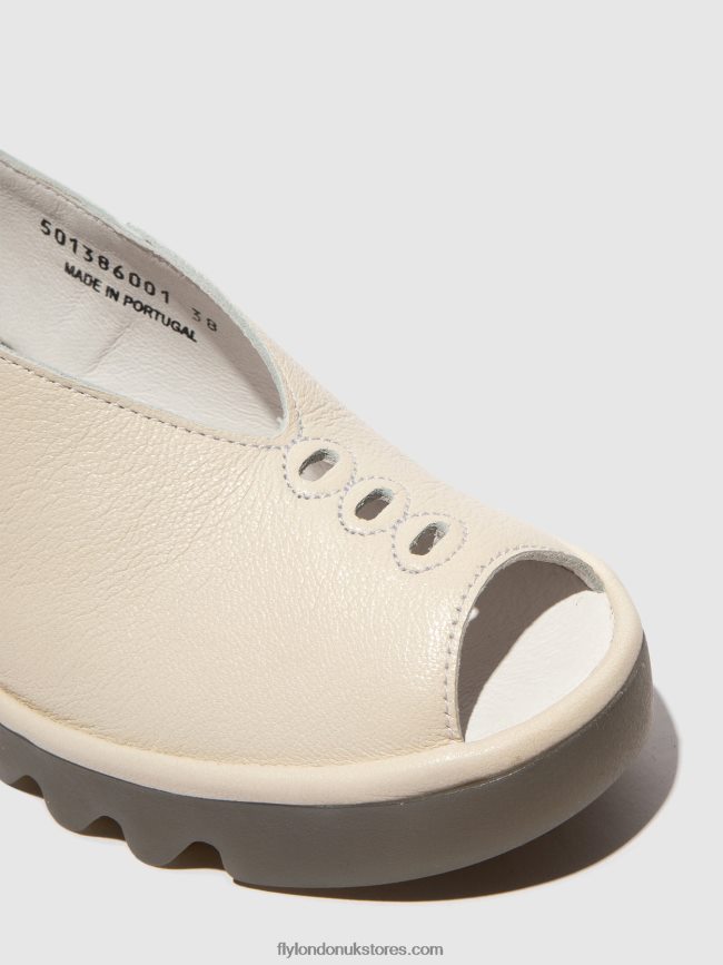 Sling-Back Sandals BAYE386 Women Fly London 4V24RT572 OFFWHITE