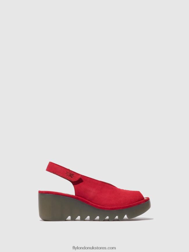 Sling-Back Sandals BAYE386 Women Fly London 4V24RT580 LIPSTICK RED