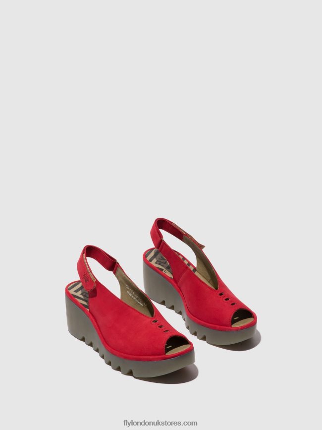 Sling-Back Sandals BAYE386 Women Fly London 4V24RT580 LIPSTICK RED