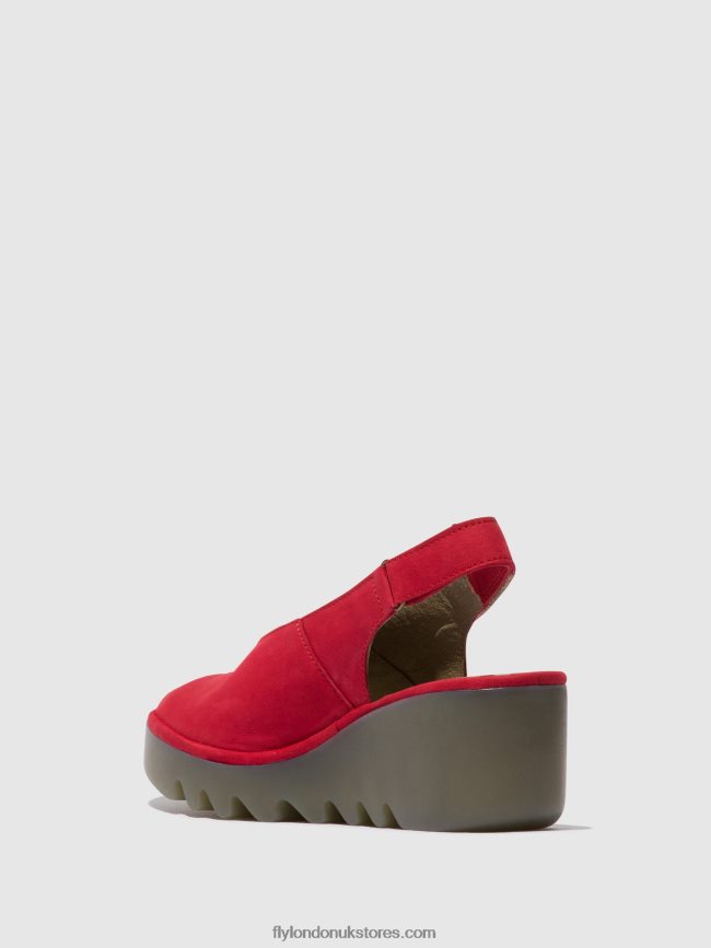 Sling-Back Sandals BAYE386 Women Fly London 4V24RT580 LIPSTICK RED