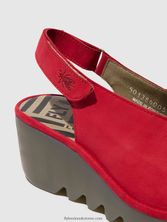 Sling-Back Sandals BAYE386 Women Fly London 4V24RT580 LIPSTICK RED