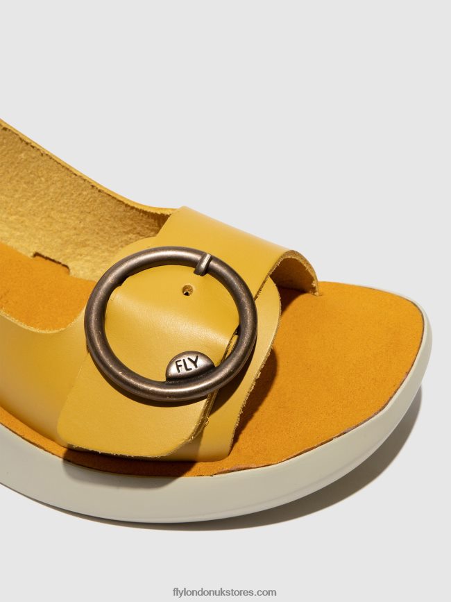 Sling-Back Sandals BERK754 Women Fly London 4V24RT465 MUSTARD