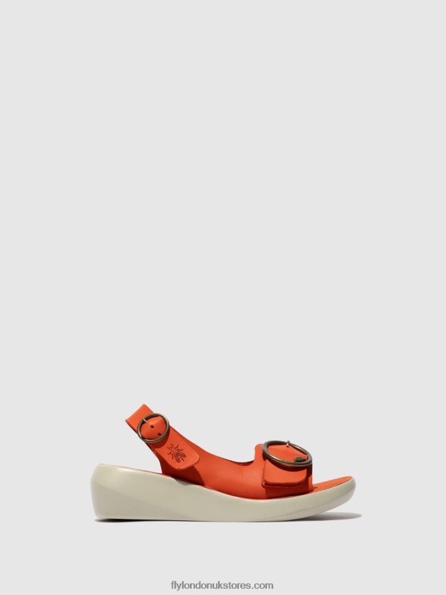 Sling-Back Sandals BERK754 Women Fly London 4V24RT585 CORAL
