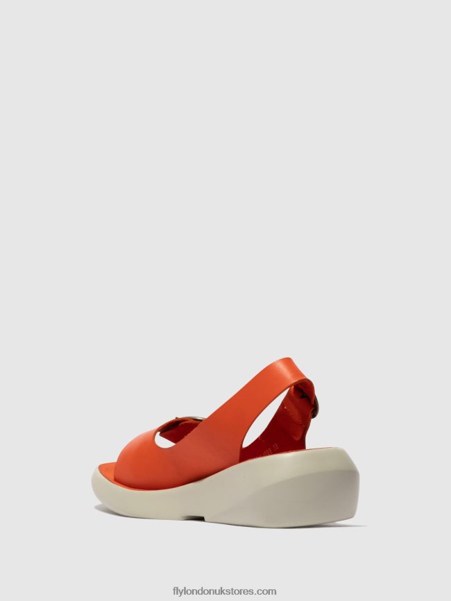 Sling-Back Sandals BERK754 Women Fly London 4V24RT585 CORAL