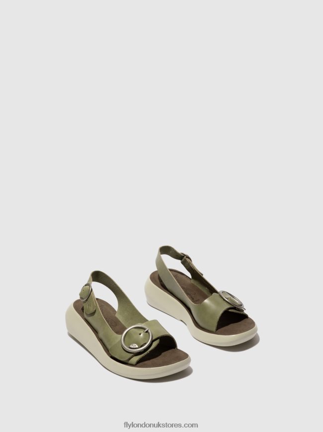 Sling-Back Sandals BERK754 Women Fly London 4V24RT586 SMOG