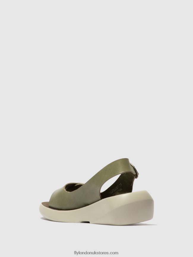 Sling-Back Sandals BERK754 Women Fly London 4V24RT586 SMOG