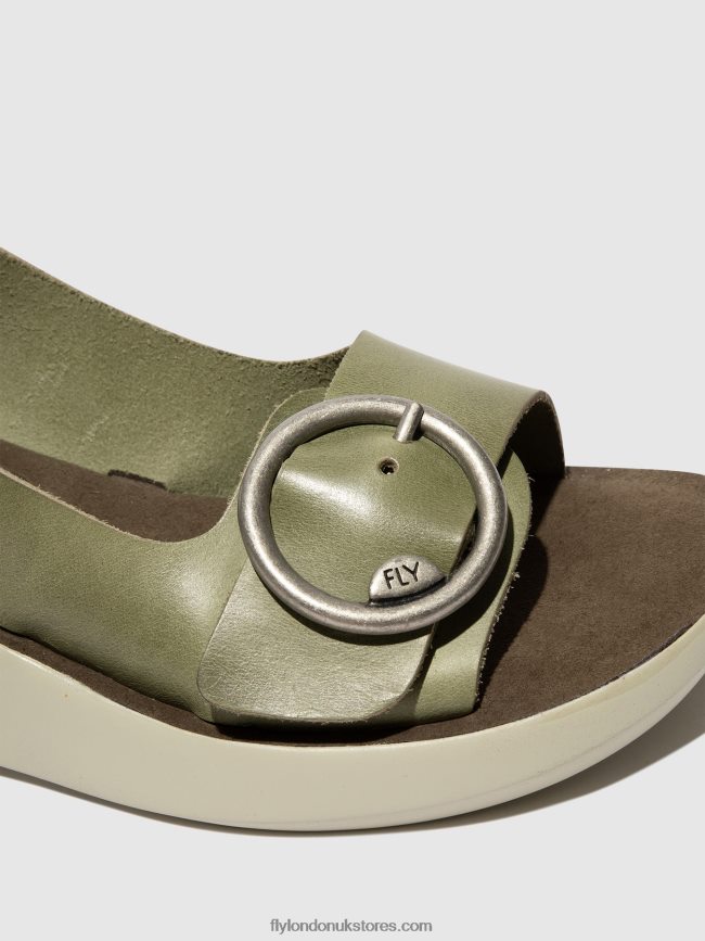 Sling-Back Sandals BERK754 Women Fly London 4V24RT586 SMOG