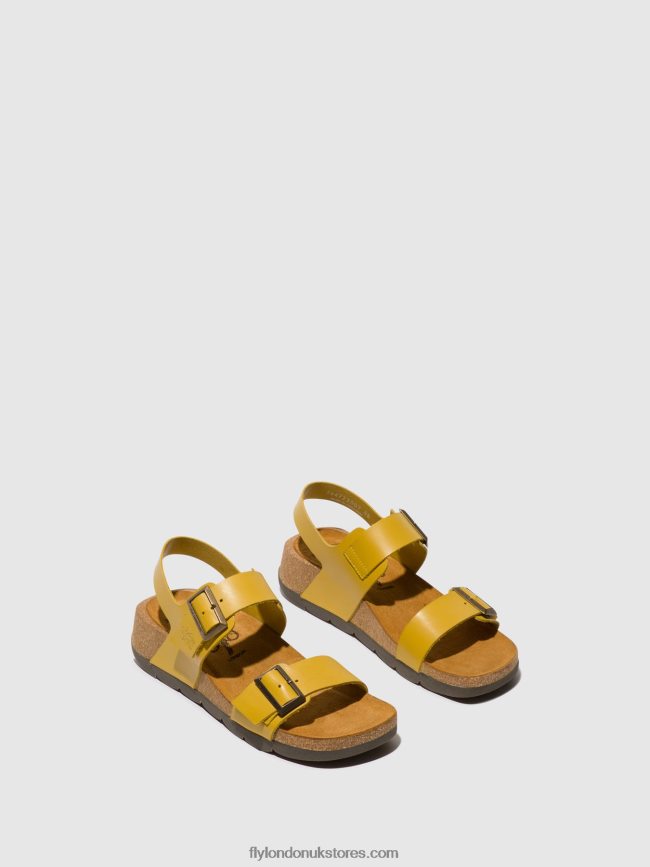 Sling-Back Sandals CEKE722 Women Fly London 4V24RT461 MUSTARD