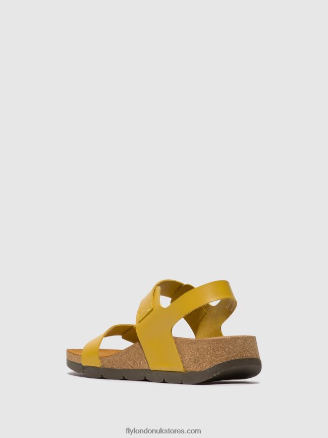 Sling-Back Sandals CEKE722 Women Fly London 4V24RT461 MUSTARD