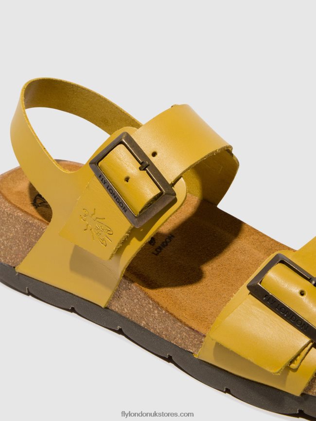 Sling-Back Sandals CEKE722 Women Fly London 4V24RT461 MUSTARD