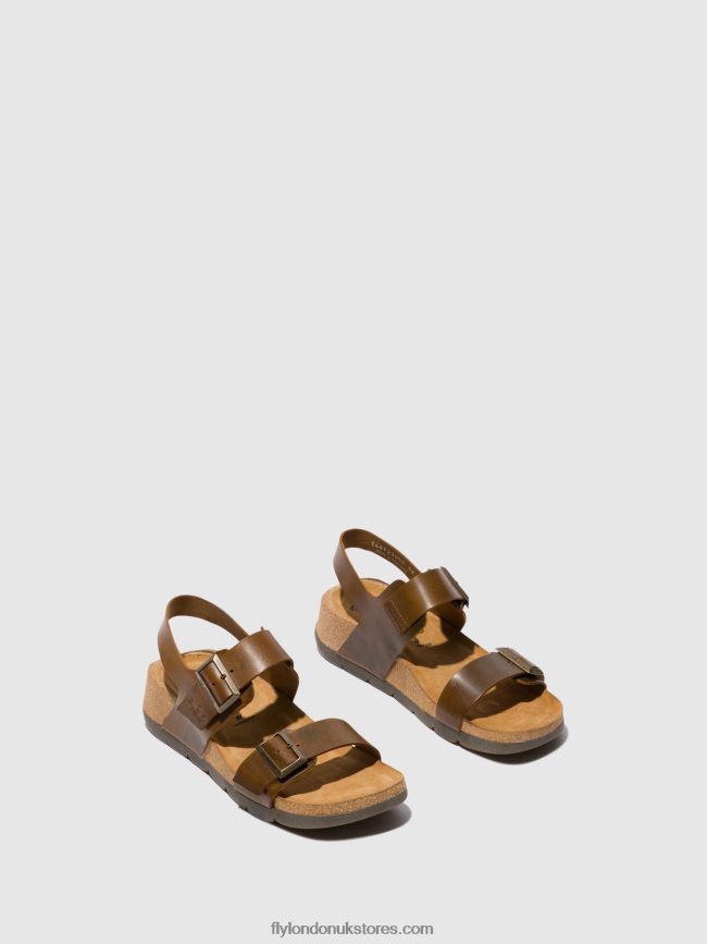 Sling-Back Sandals CEKE722 Women Fly London 4V24RT583 CAMEL