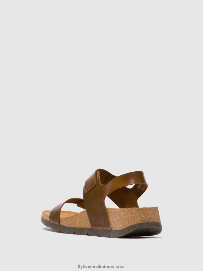 Sling-Back Sandals CEKE722 Women Fly London 4V24RT583 CAMEL