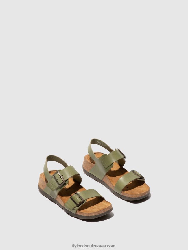Sling-Back Sandals CEKE722 Women Fly London 4V24RT584 SMOG