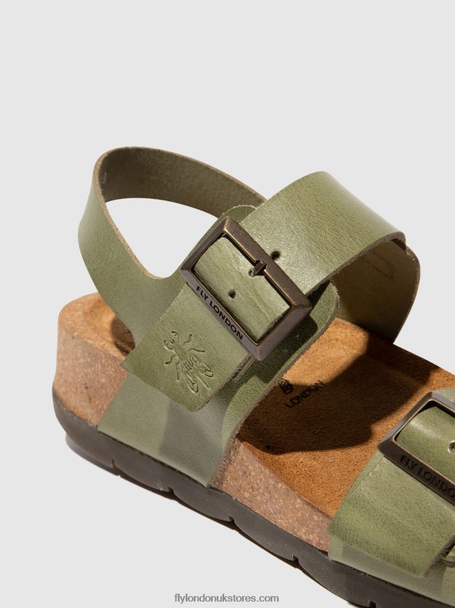 Sling-Back Sandals CEKE722 Women Fly London 4V24RT584 SMOG