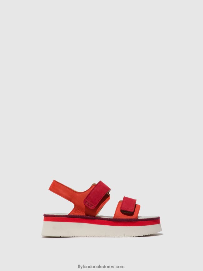 Sling-Back Sandals CORI377 Women Fly London 4V24RT577 DEVIL RED/LIPSTICK RED