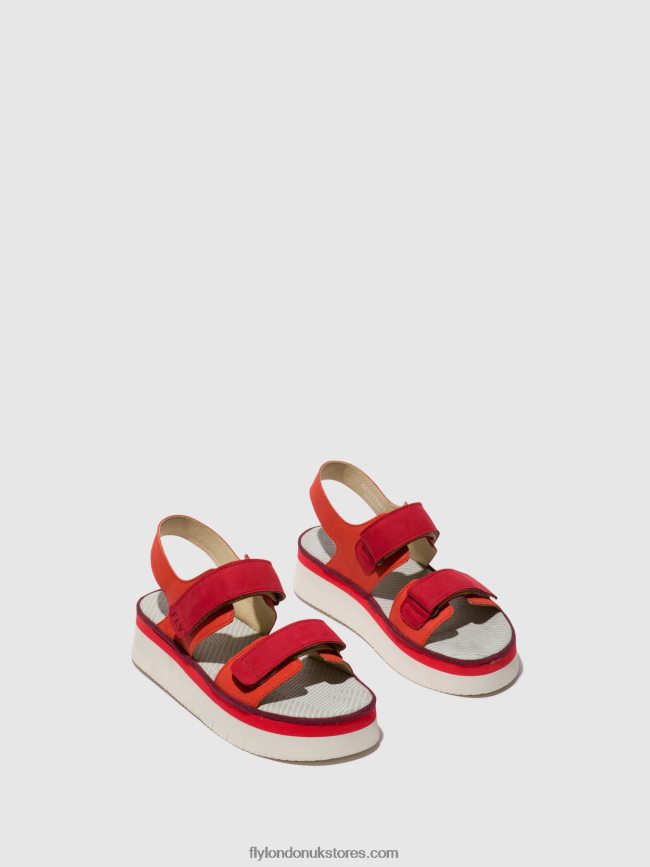 Sling-Back Sandals CORI377 Women Fly London 4V24RT577 DEVIL RED/LIPSTICK RED