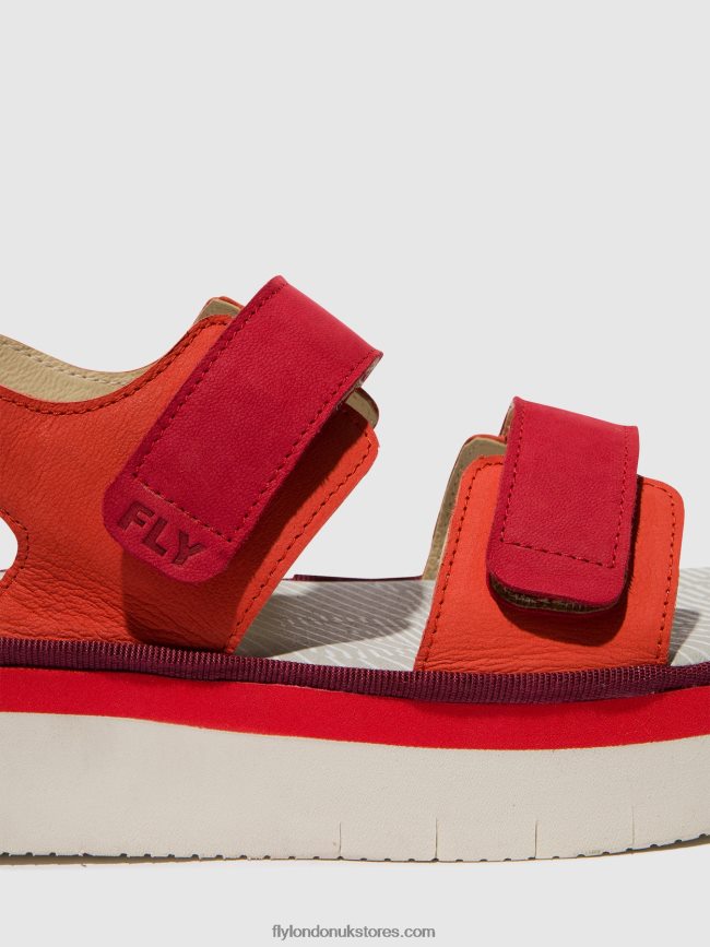 Sling-Back Sandals CORI377 Women Fly London 4V24RT577 DEVIL RED/LIPSTICK RED