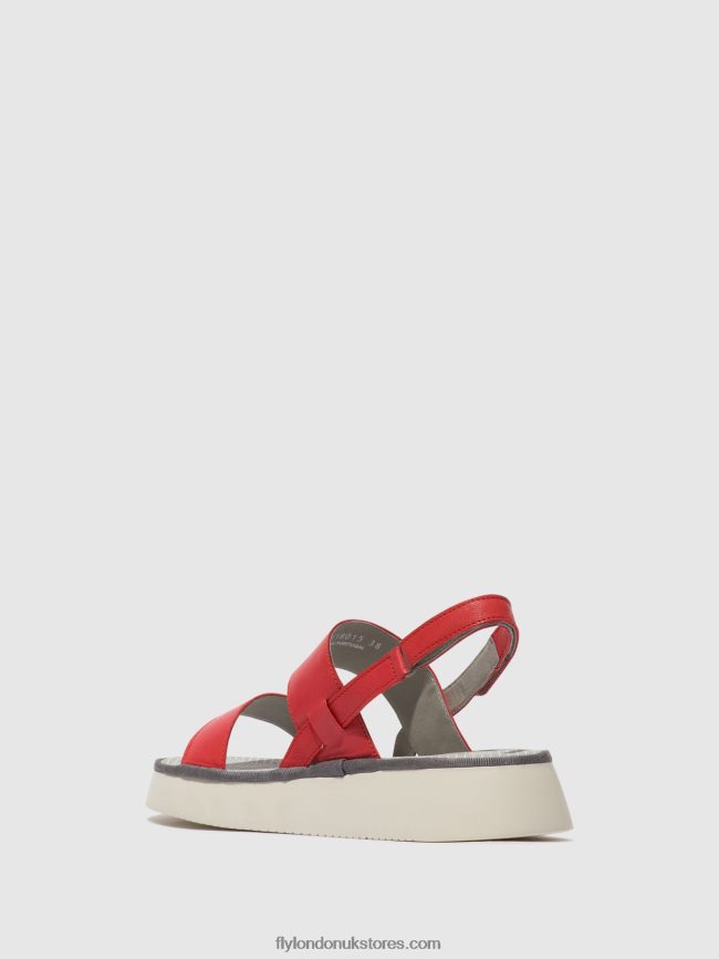 Sling-Back Sandals CURA318 Women Fly London 4V24RT462 RASPBERRY
