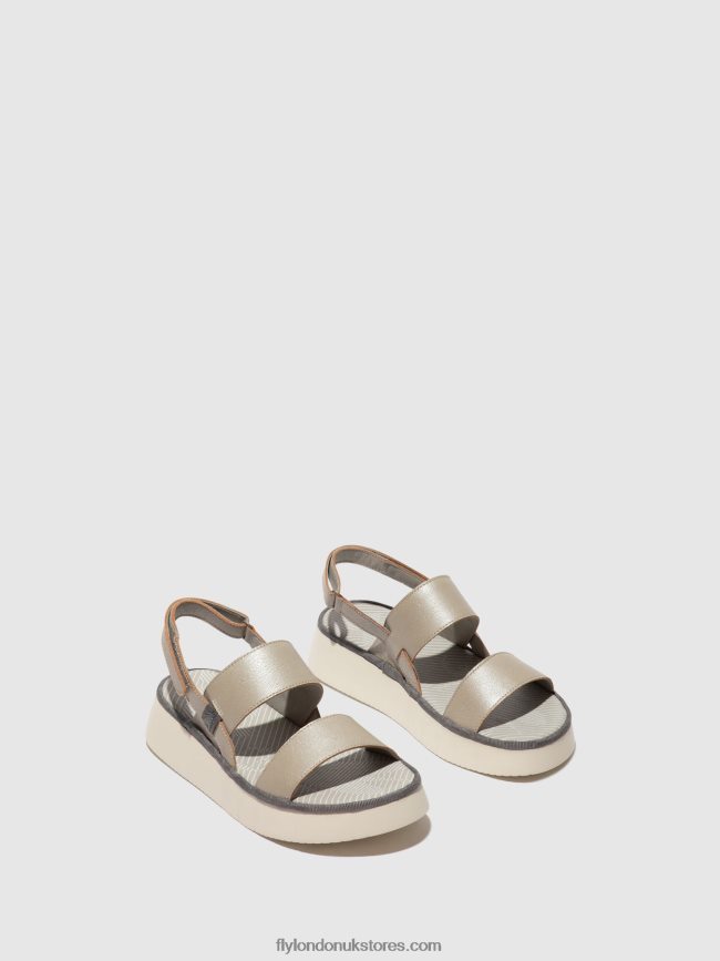 Sling-Back Sandals CURA318 Women Fly London 4V24RT463 SILVER