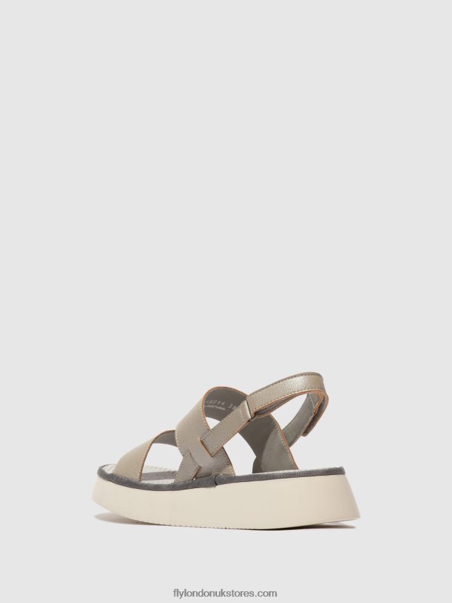 Sling-Back Sandals CURA318 Women Fly London 4V24RT463 SILVER