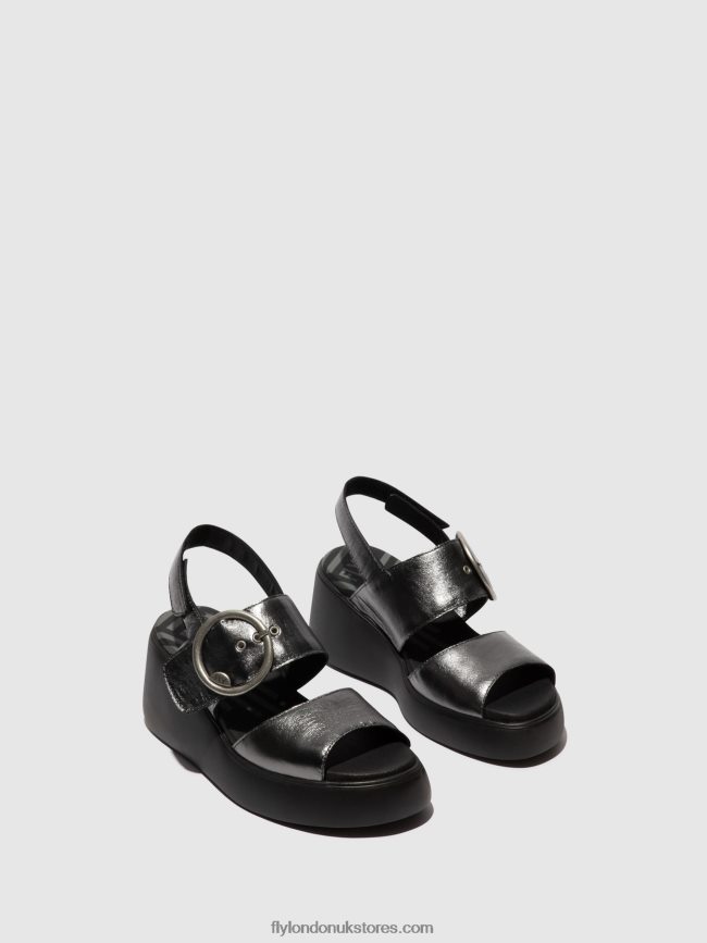 Sling-Back Sandals DIGO939 Women Fly London 4V24RT455 GRAPHITE