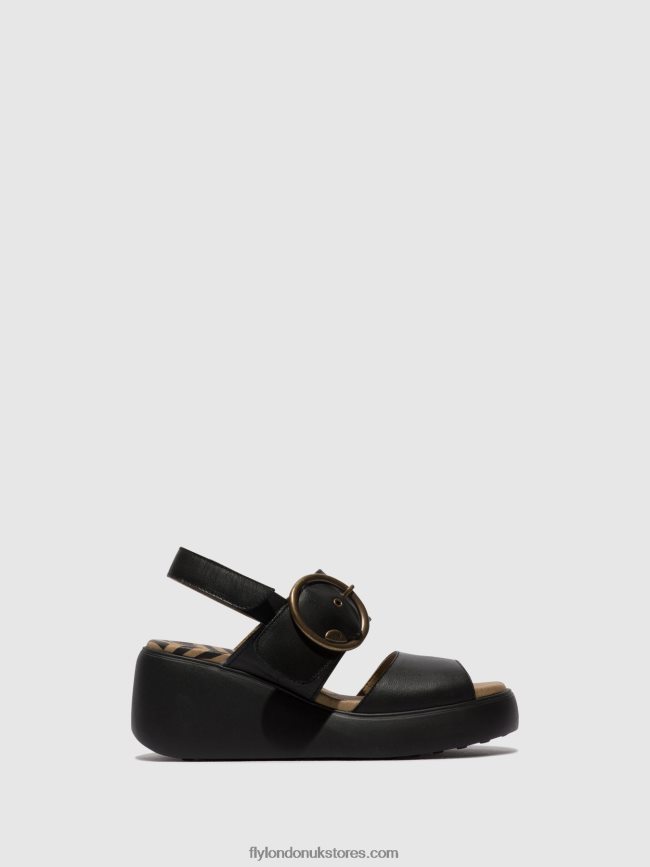 Sling-Back Sandals DIGO939 Women Fly London 4V24RT464 BLACK