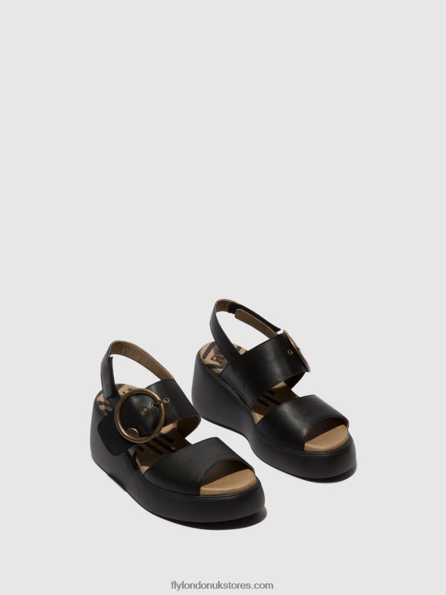 Sling-Back Sandals DIGO939 Women Fly London 4V24RT464 BLACK