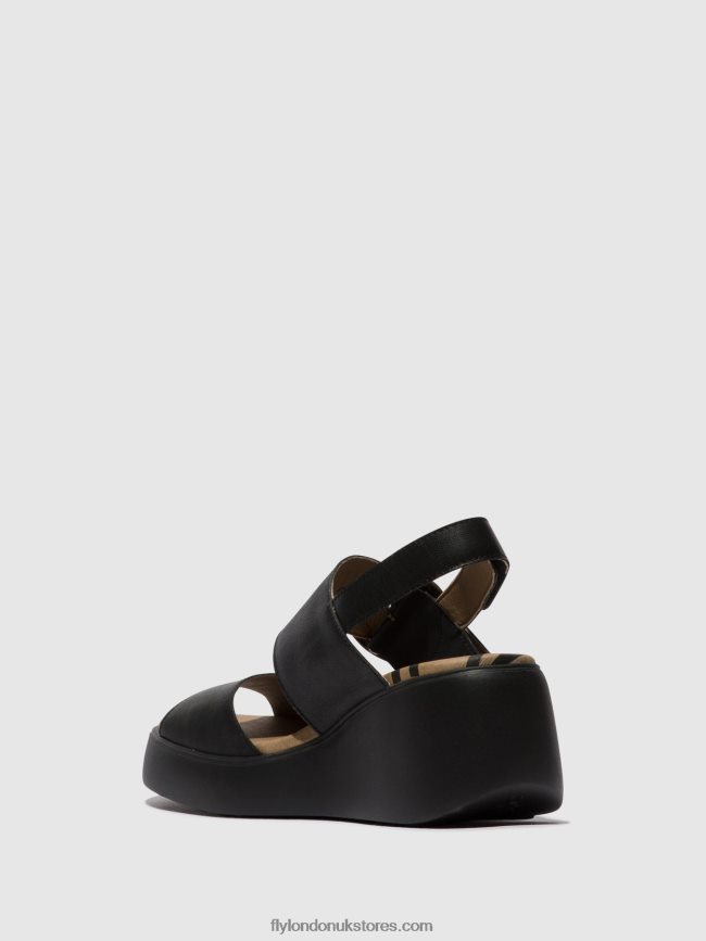 Sling-Back Sandals DIGO939 Women Fly London 4V24RT464 BLACK
