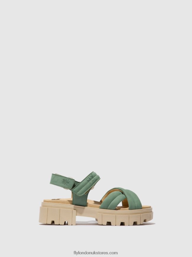 Sling-Back Sandals JADA854 Women Fly London 4V24RT546 JADE GREEN