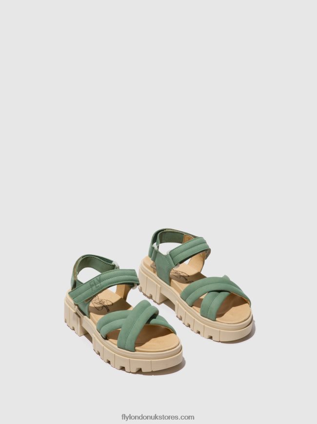 Sling-Back Sandals JADA854 Women Fly London 4V24RT546 JADE GREEN