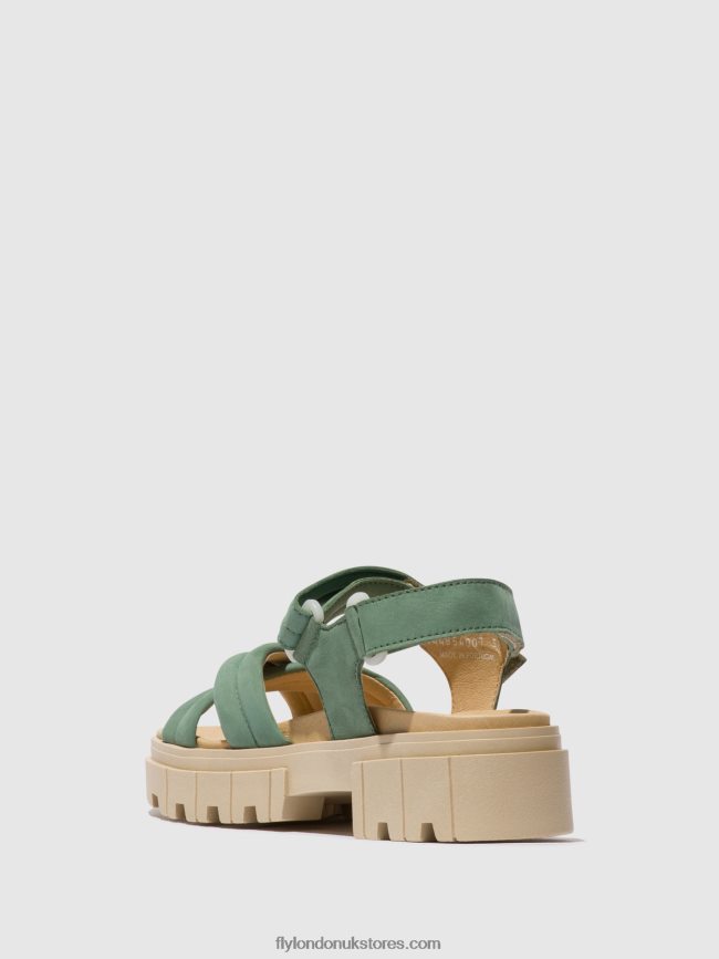 Sling-Back Sandals JADA854 Women Fly London 4V24RT546 JADE GREEN